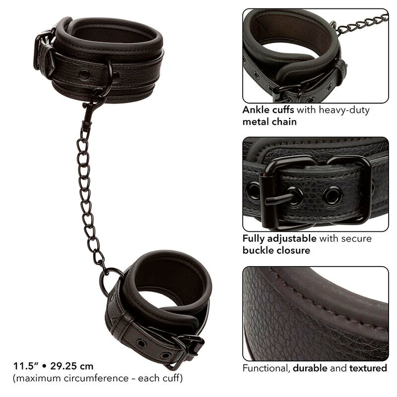 CALEXOTICS - NOCTURNAL PUNHOS DE TORNOZELO COURO AJUSTÁVEL PRETO - Imagem 5