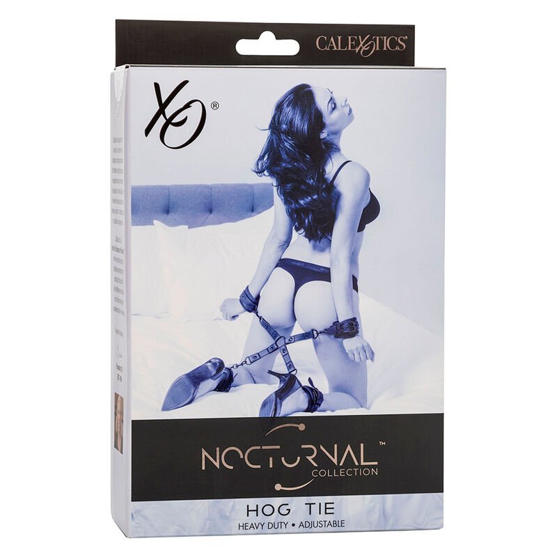 CALEXOTICS - NOCTURNAL CONECTOR HOG TIE CUERO AJUSTÁVEL PRETO - Imagem 4