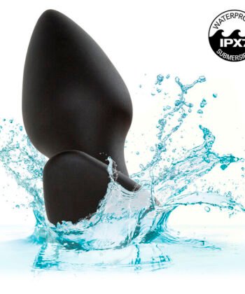 CALEXOTICS - ROCK BOTTOM PLUG ANAL PERFEITO 10 VIBRAÇÕES SILICONE PRETO