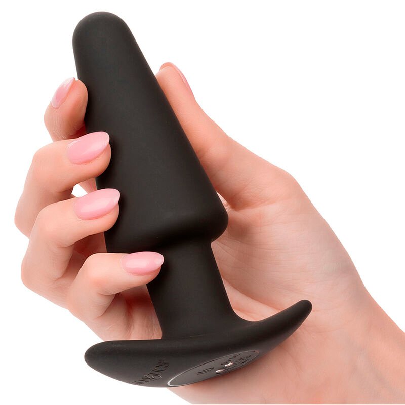 CALEXOTICS - ROCK BOTTOM PLUG ANAL CÔNICO 10 VIBRAÇÕES SILICONE PRETO - Image 4
