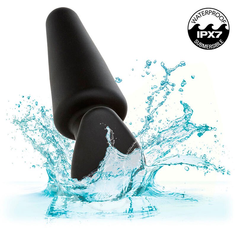 CALEXOTICS - ROCK BOTTOM PLUG ANAL CÔNICO 10 VIBRAÇÕES SILICONE PRETO - Image 2