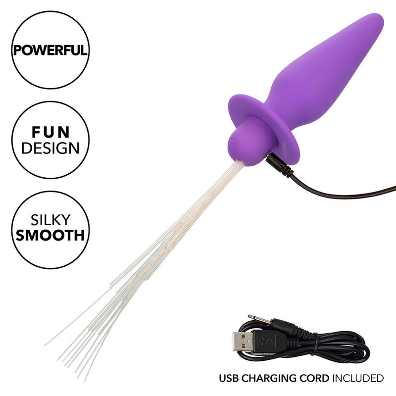 CALEXOTICS - SOUTHERN LIGHTS LIGHT UP ANAL PLUG 10 VIBRAÇÕES SILICONE ROXO - Image 4