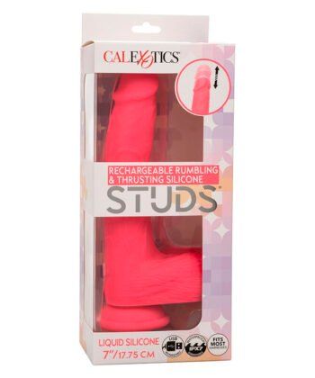 Visão alternativa de CALEXOTICS - STUDS VIBRADOR REALISTA 10 VIBRAÇÕES ROSA
