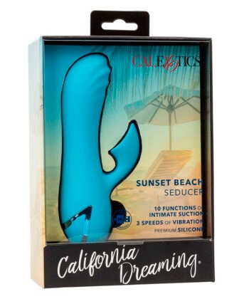 CALEXOTICS - SUNSET BEACH SEDUCER VIBRADOR E ESTIMULADOR 10 FUNÇÕES AZUL