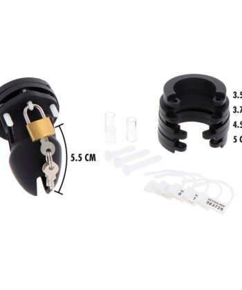 HIDDEN DESIRE - EXTREME CASTIDADE GAIOLA DE SILICONE TAMANHO S PRETO - Imagem 3