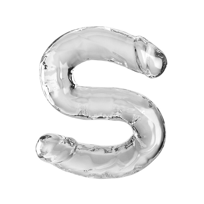 KING COCK - DOUBLE TROUBLE DILDO DUPLO 46 CM TRANSPARENTE - Imagem 2