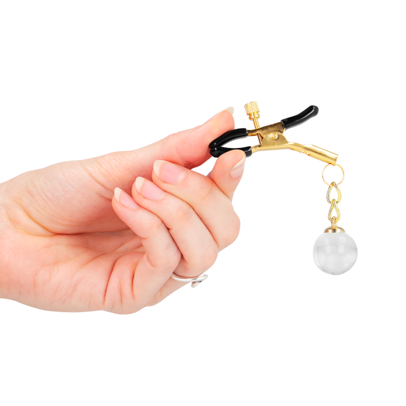 KINK - GRAMPOS DE BICO DE VIDRO OURO 6 CM - Imagem 2