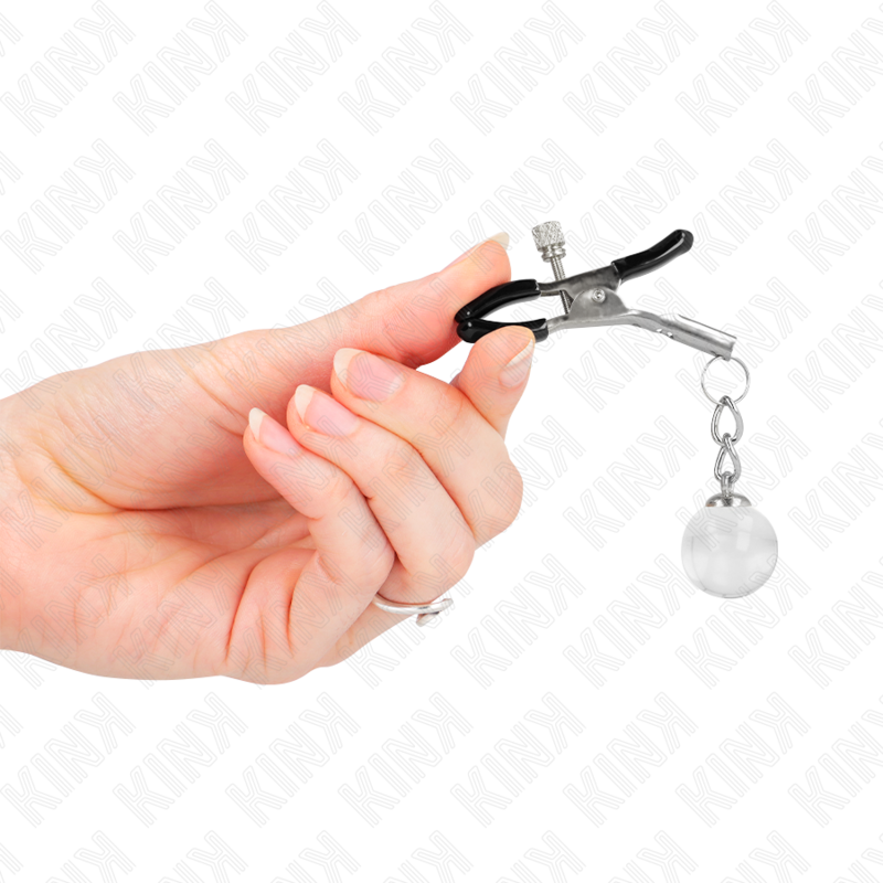 KINK - GRAMPOS DE BICO DE VIDRO PRATA 6 CM - Image 3