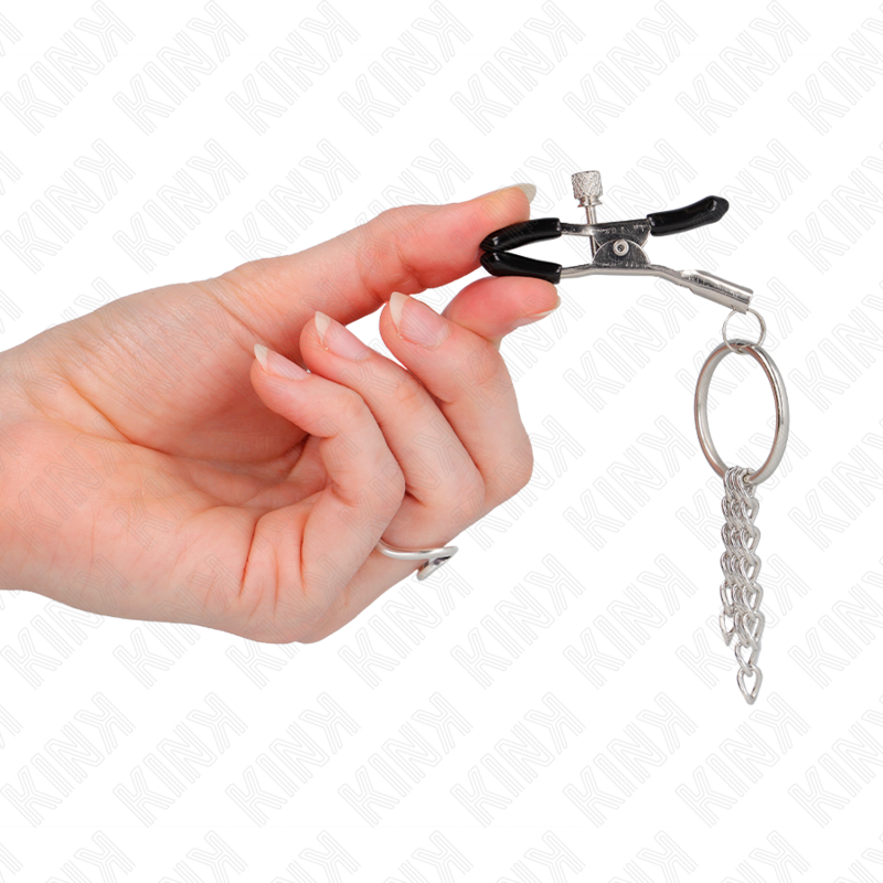 KINK - O RING GRAMPO DE BICO E PEQUENA CORRENTE PRATA 6 CM - Image 2