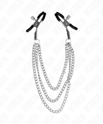 KINK - PINÇAS PARA BICOS COM 3 CORRENTES PRATA 20/23/28 CM - Image 5