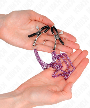 Alternative view of KINK - PINÇAS PARA BICOS COM 3 CORRENTES ROXO 20/23/28 CM