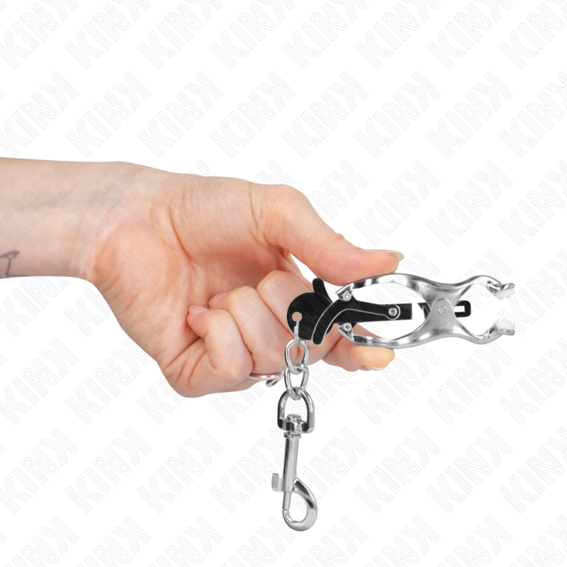 KINK - PINÇAS DE TREVO JAPONÊS COM GANCHOS PRATA - Imagem 2
