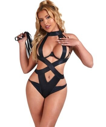 SUBBLIME - BODY HALTER SEXY CON ARNES NEGRO S/M