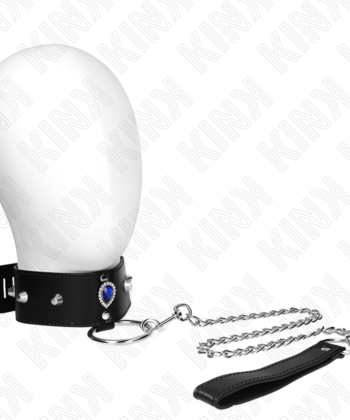 KINK - COLAR 65 CM COM ALÇA COM DIAMANTES AZUIS AJUSTÁVEL 36-43 CM X 5 CM