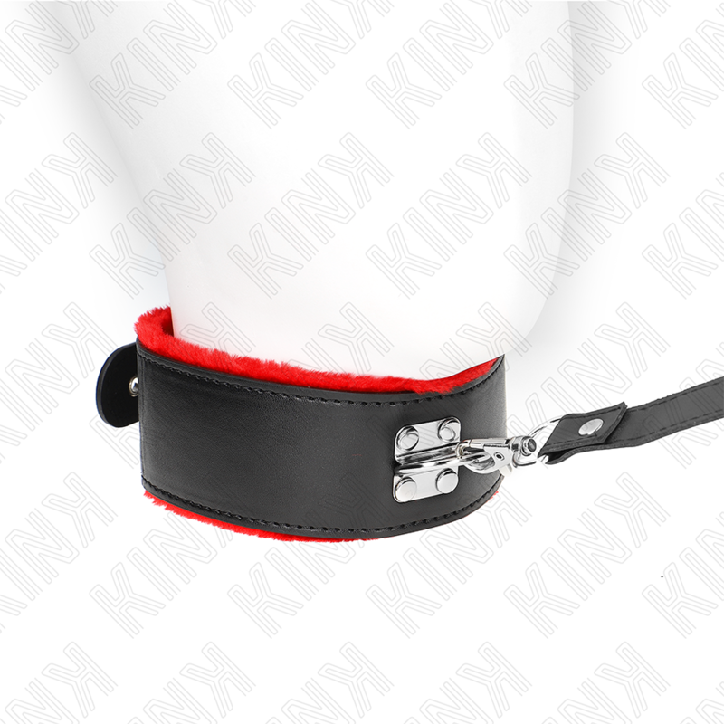 KINK - COLAR COM CINTO 116 CM COM ALÇA DE COURO VERMELHA AJUSTÁVEL 40-48 CM X 6 CM - Imagem 2