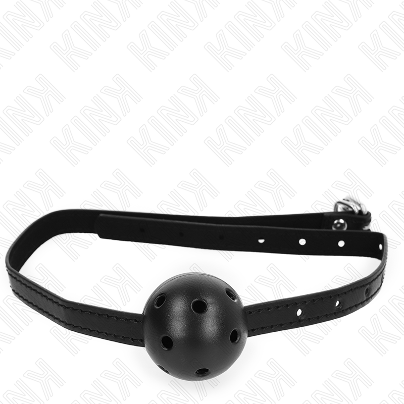 KINK - BOLA RESPIRÁVEL PRETA SIMPLICITY 4,5 CM MORDAÇA 62 x 1,5 CM - Imagem 4