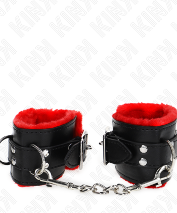 Visão alternativa de KINK - PULSO FORRO DE PELE COM FUROS QUADRADOS CINTO VERMELHO E PRETO AJUSTÁVEIS 17-29 CM X 6 CM