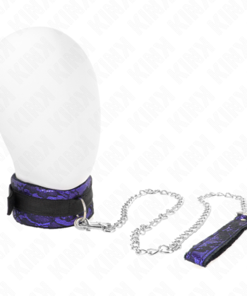 KINK - COLAR CURTO DE RENDA DE VELUDO COM CINTO 105 CM COM DEFEITO EM NYLON 44 X 5,5 CM