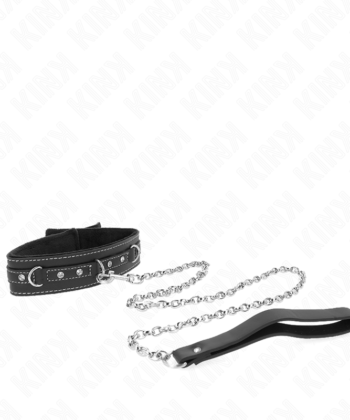 Visão alternativa de KINK - COLAR DE COURO PVC COM CINTO 105 CM REBITE DE strass 41,5 X 4 CM
