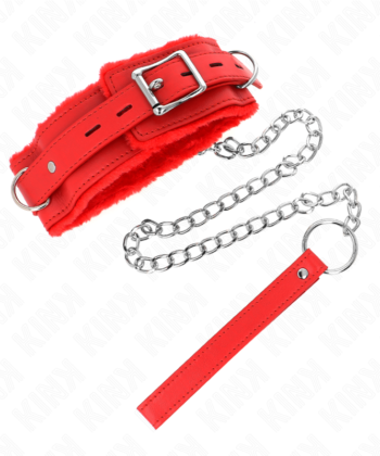 Visão alternativa de KINK - COLAR COM TRELA 65 CM COM RESTRIÇÕES VERMELHO 36-42 CM X 5,5 CM