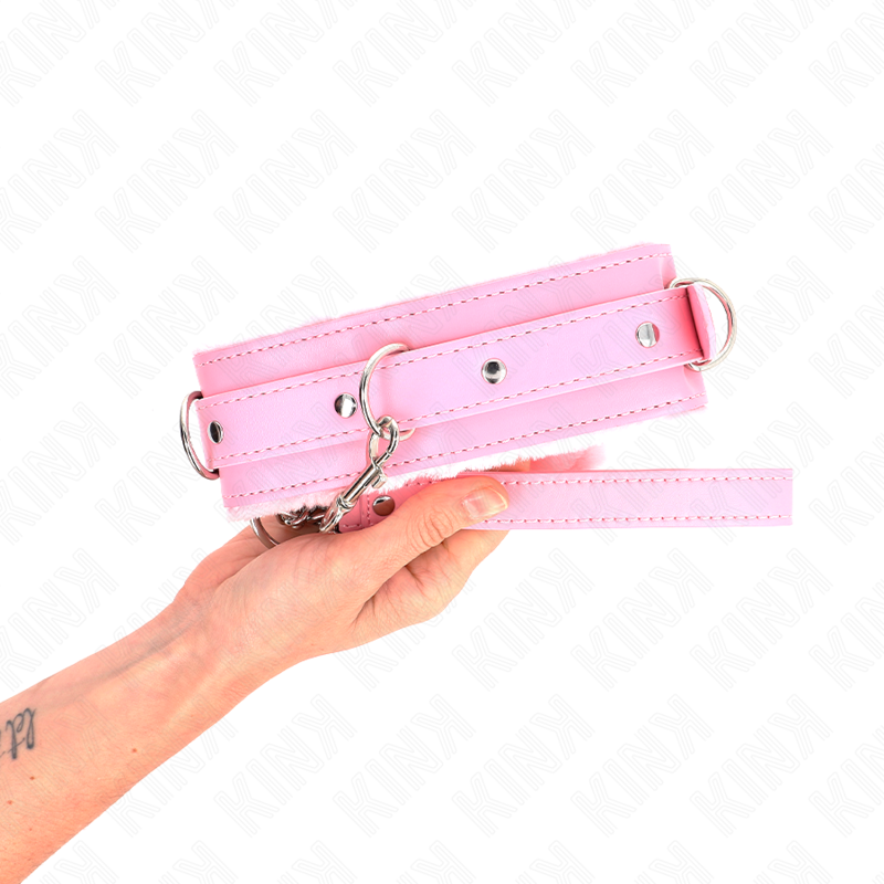 KINK - COLAR COM TRELA 65 CM COM RESTRIÇÕES ROSA 36-42 CM X 5,5 CM - Imagem 3