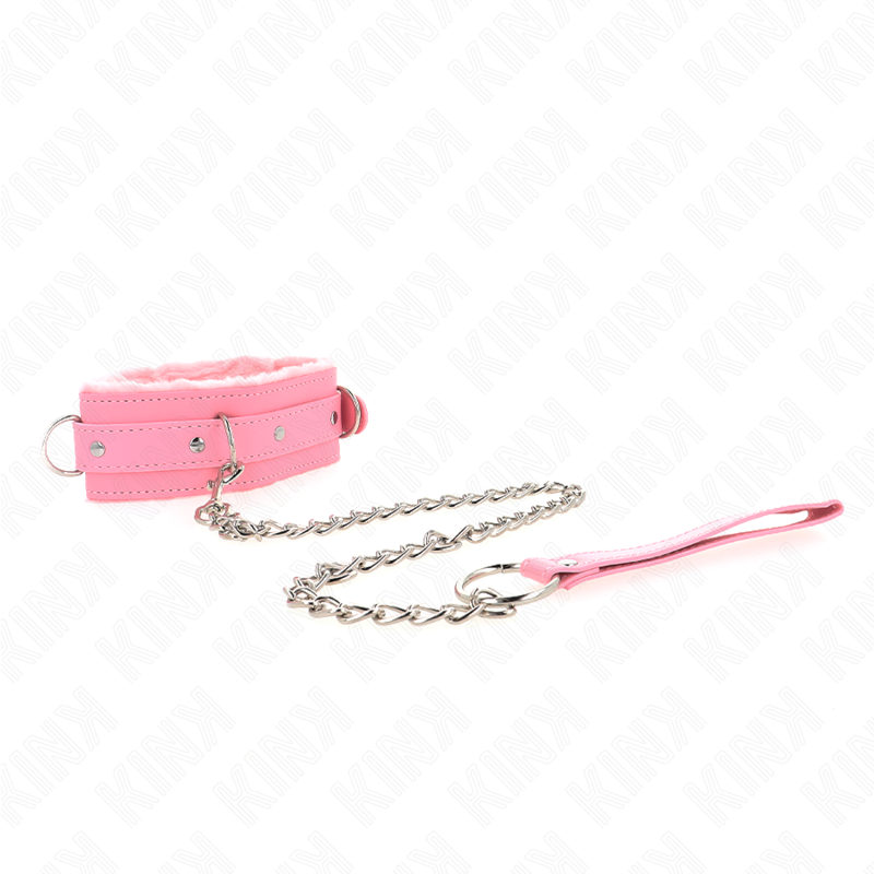 KINK - COLAR COM TRELA 65 CM COM RESTRIÇÕES ROSA 36-42 CM X 5,5 CM - Imagem 4