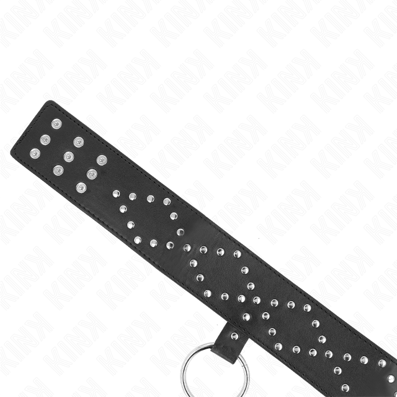 KINK - COLAR 65 CM COM TRELA COM PREGOS PRATA MODELO 3 AJUSTÁVEL 36-43 CM X 5 CM - Imagem 4