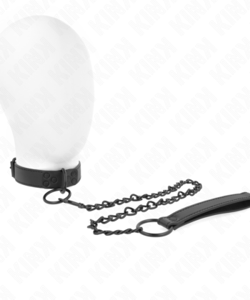 KINK - COLAR COM TRELA ESCURA 65 CM AJUSTÁVEL 37-54 CM X 3 CM