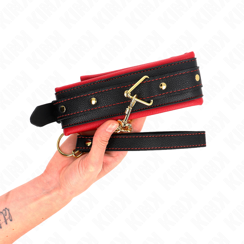 KINK - COLAR COM TRELA DE TECIDO LISO AJUSTÁVEL 33-48 CM X 5,7 CM - Imagem 5