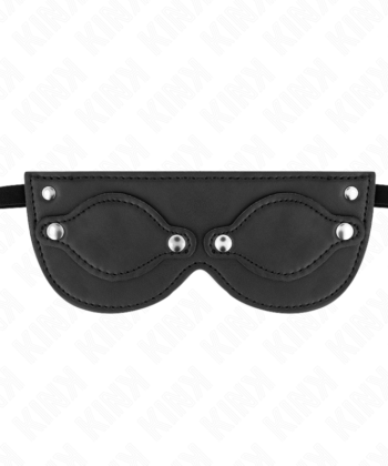 Visão alternativa de KINK - MÁSCARA DE COURO COM COBERTURAS DE OLHOS DESTACÁVEIS 22 x 9 CM
