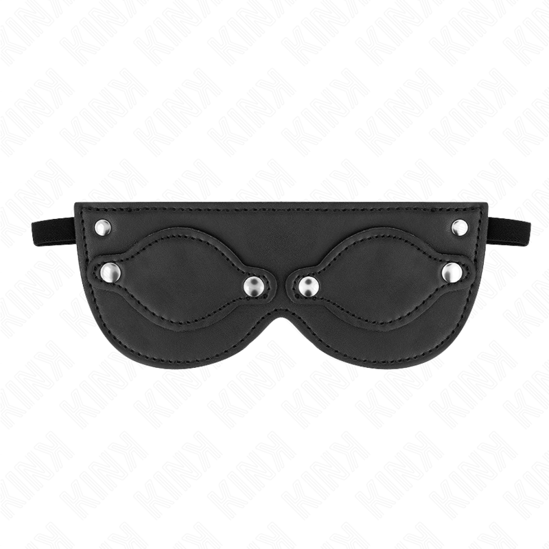 KINK - MÁSCARA DE COURO COM COBERTURAS DE OLHOS DESTACÁVEIS 22 x 9 CM - Imagem 2