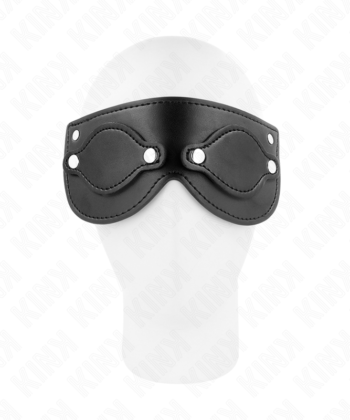 KINK - MÁSCARA DE COURO COM COBERTURAS DE OLHOS DESTACÁVEIS 22 x 9 CM