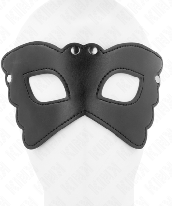 KINK - MÁSCARA DE COURO FORMA DE BORBOLETA 20 x 9 CM