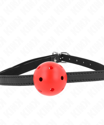 KINK - SIMPLICITY VERMELHO RESPIRÁVEL 4,5 CM BOLA MORDAÇA 62 x 1,5 CM