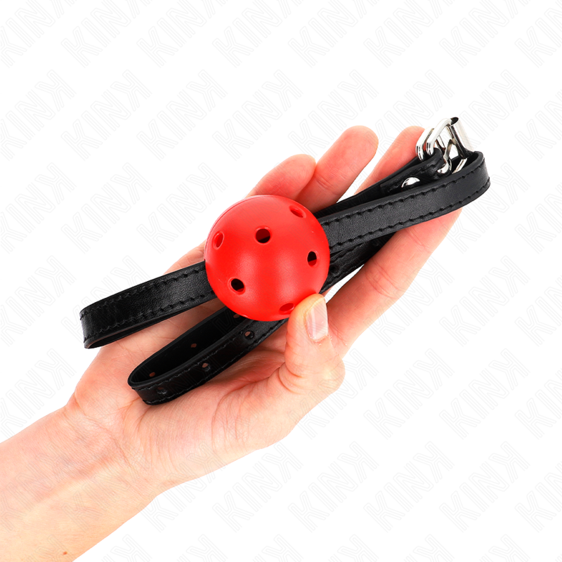 KINK - SIMPLICITY VERMELHO RESPIRÁVEL 4,5 CM BOLA MORDAÇA 62 x 1,5 CM - Imagem 4