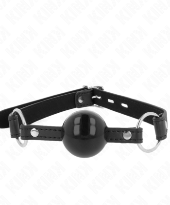 KINK - MORDAÇA BOLA TPE 4 CM COM FECHADURA PRETA 60 x 2 CM