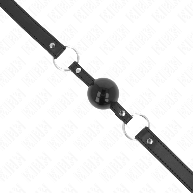 KINK - MORDAÇA BOLA TPE 4 CM COM FECHADURA PRETA 60 x 2 CM - Imagem 4