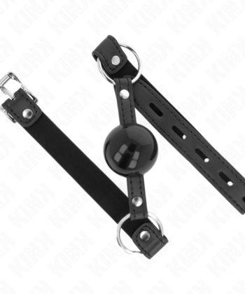 Visão alternativa de KINK - MORDAÇA BOLA TPE 4 CM COM FECHADURA PRETA 60 x 2 CM