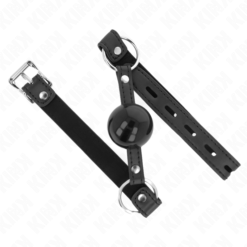 KINK - MORDAÇA BOLA TPE 4 CM COM FECHADURA PRETA 60 x 2 CM - Imagem 2