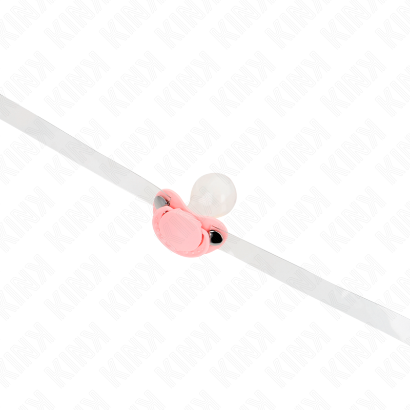 KINK - MORDAÇA EM FORMA DE CHUPETA ROSA 5,5 x 4 CM AJUSTÁVEL 43-60 CM - Imagem 2