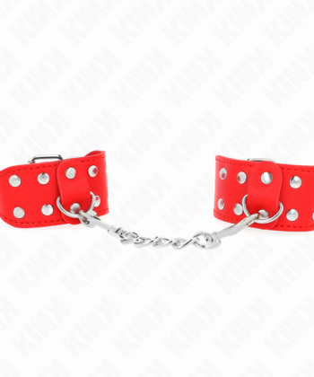 Visão alternativa de KINK - PULSEIRAS COM LINHA DUPLA DE PREGOS AJUSTÁVEIS VERMELHO