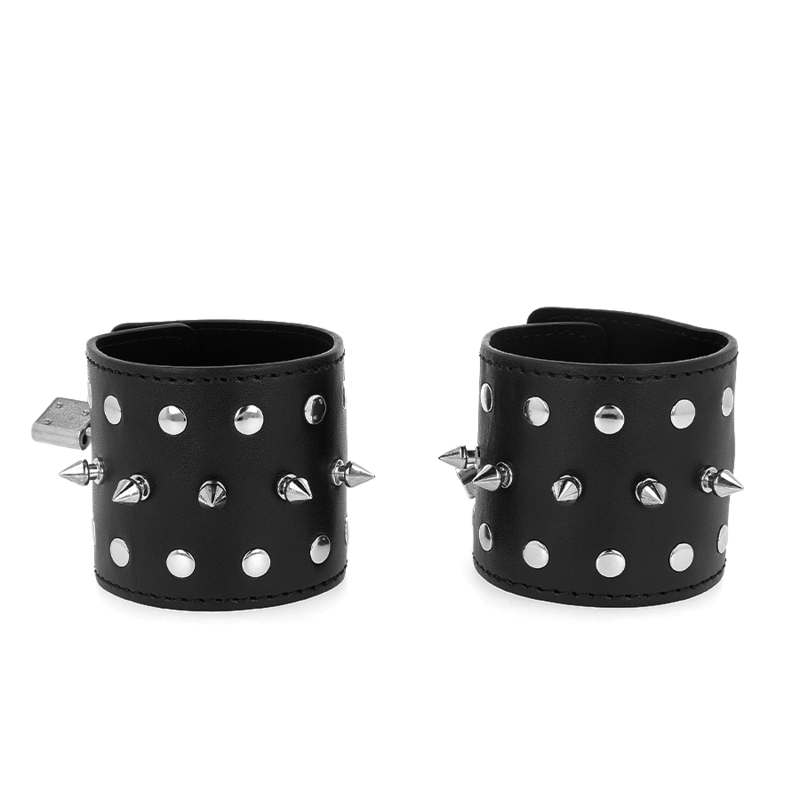 KINK - RETENÇÕES DE PULSO PUNK COM PONTOS 25 X 6 CM - Imagem 2