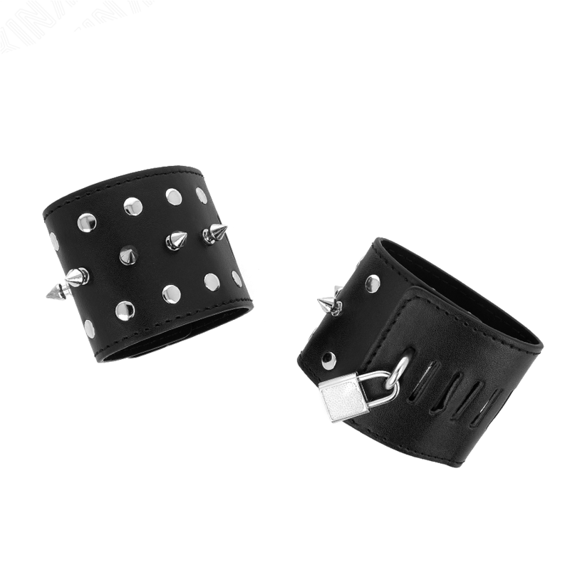 KINK - RETENÇÕES DE PULSO PUNK COM PONTOS 25 X 6 CM - Imagem 3