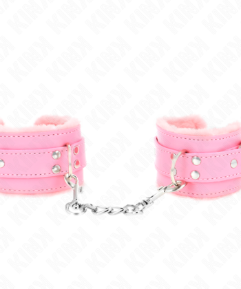 KINK - PULSO FORRO DE PELE ROSA COM CINTO ROSA AJUSTÁVEL 17-29 CM X 6 CM - Imagem 3