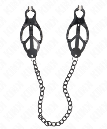 Visão alternativa de KINK - PINÇAS DE TREVO JAPONÊS COM CORRENTE PRETA 30 CM