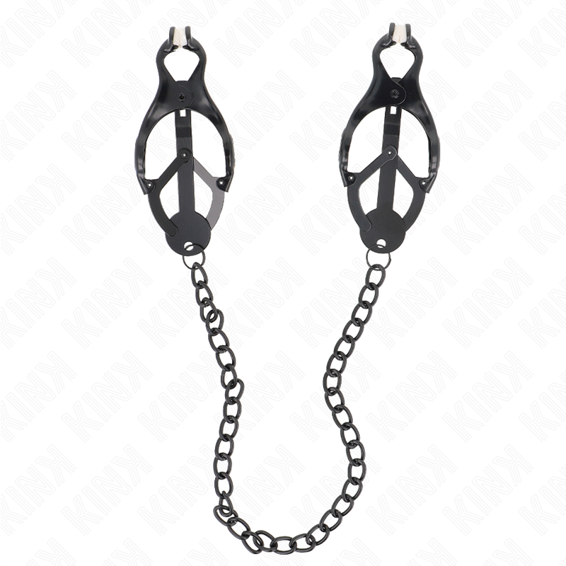 KINK - PINÇAS DE TREVO JAPONÊS COM CORRENTE PRETA 30 CM - Imagem 2