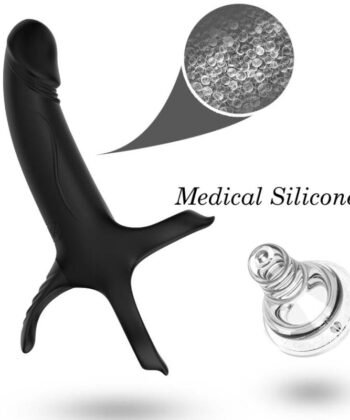 Alternative view of ARMONY - DILDO COM ANEL E VIBRADOR PRETO