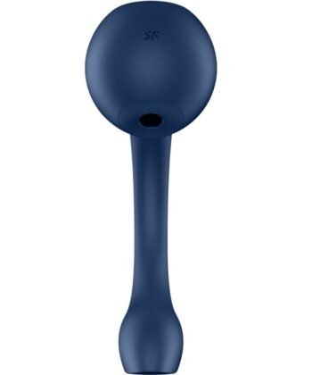 SATISFYER - PRO+ WAVE 4 ESTIMULADOR DE PONTO G E AIR PULSE APLICATIVO GRATUITO AZUL ESCURO