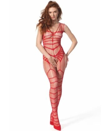 PASSION - BS 102 BODYSTOCKING VERMELHO TAMANHO ÚNICO