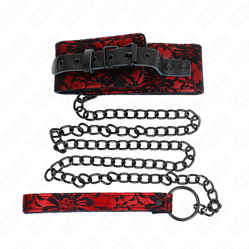 KINK - COLAR DE RENDA COM CINTO COM CINTO DE COURO REAL 105 CM / 44 X 5,5 CM - Imagem 2